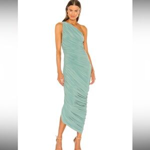 Norma Kamali One-Shoulder Mint Dress
